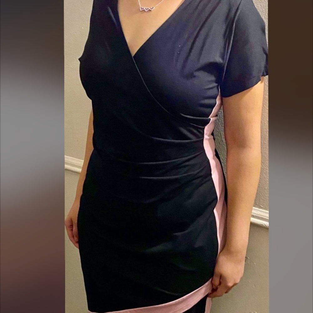 A black casual dress